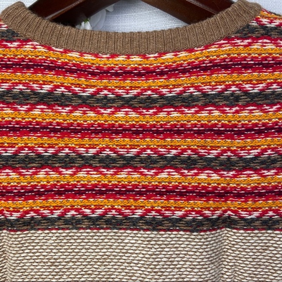 Madewell•Wallace•tan brown Wool Rabbit blend ‘Whistler’ fairisle Sweater XS - Picture 3 of 7